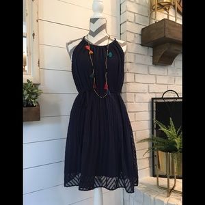 Elle tropic treasure dress in navy